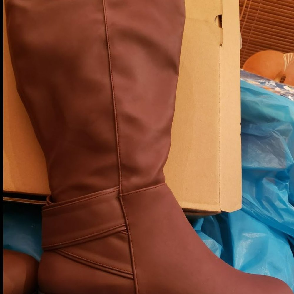 Comfortview Women's Wine Burgundy Wide Calf Boot 8.5 WW NIB ISLA - Picture 5 of 8